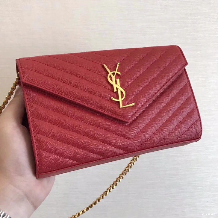 Repzbay REP MATELASSÉ WALLET CHAIN YSL CASSANDRE 0809